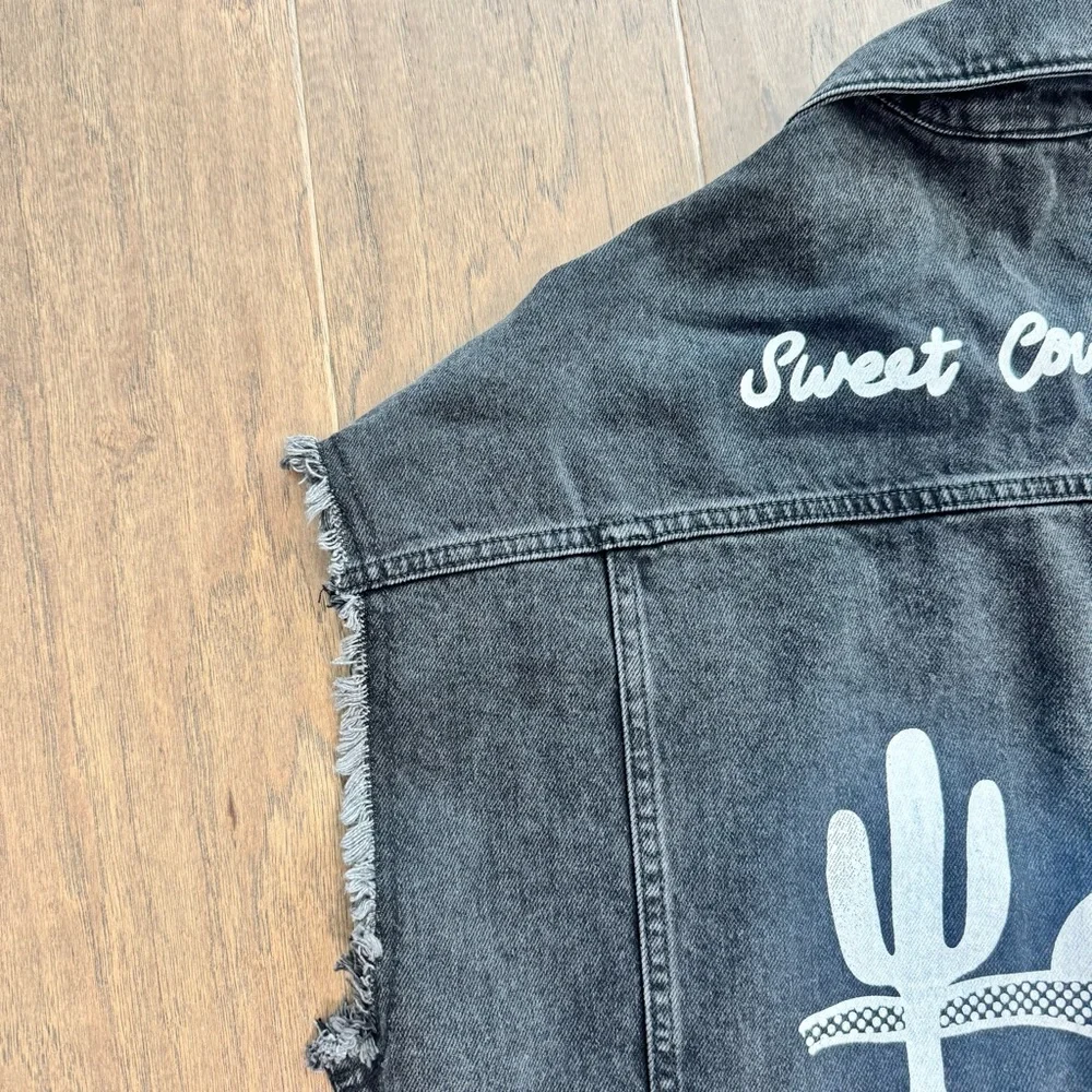 ASOS Black Western Denim Vest - Sweet Cowboy Blues - Picture 10 of 14